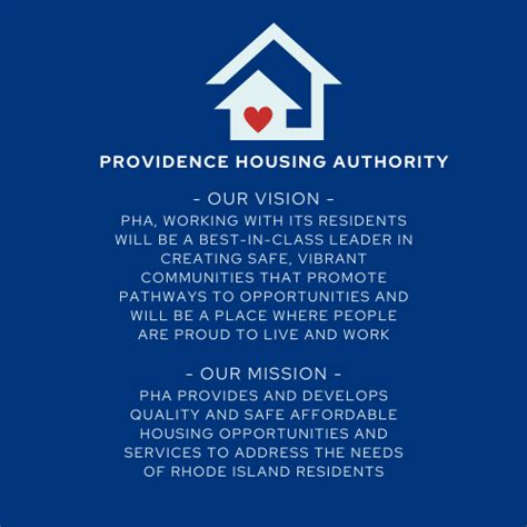Providence housing authority - July 23, 2021. The Providence Housing Authority (PHA) has been issued 42 emergency housing vouchers by the US Department of Housing and Urban Development in July of 2021. The PHA is accepting direct referrals from the Rhode Island Continuum of Care (CoC) for EHV eligible populations listed below. If an individual or family believed they may be ...